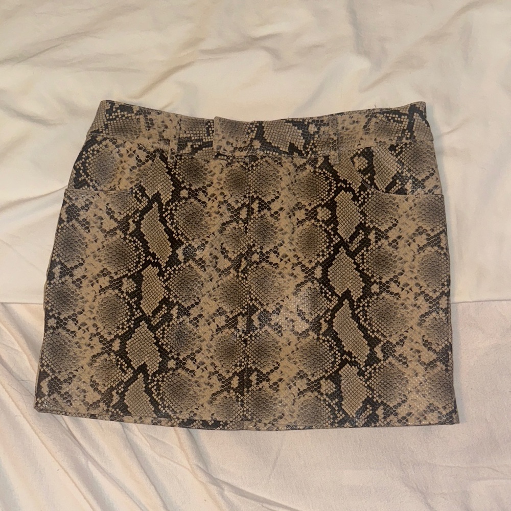 Snake Print Mini Skirt